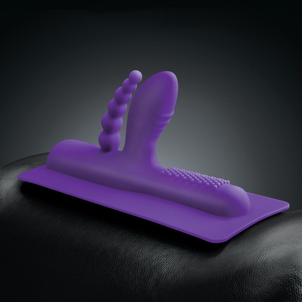 Buckwild - Double Penetration Silicone Attachment Purple - The Cowgirl Sex Machine