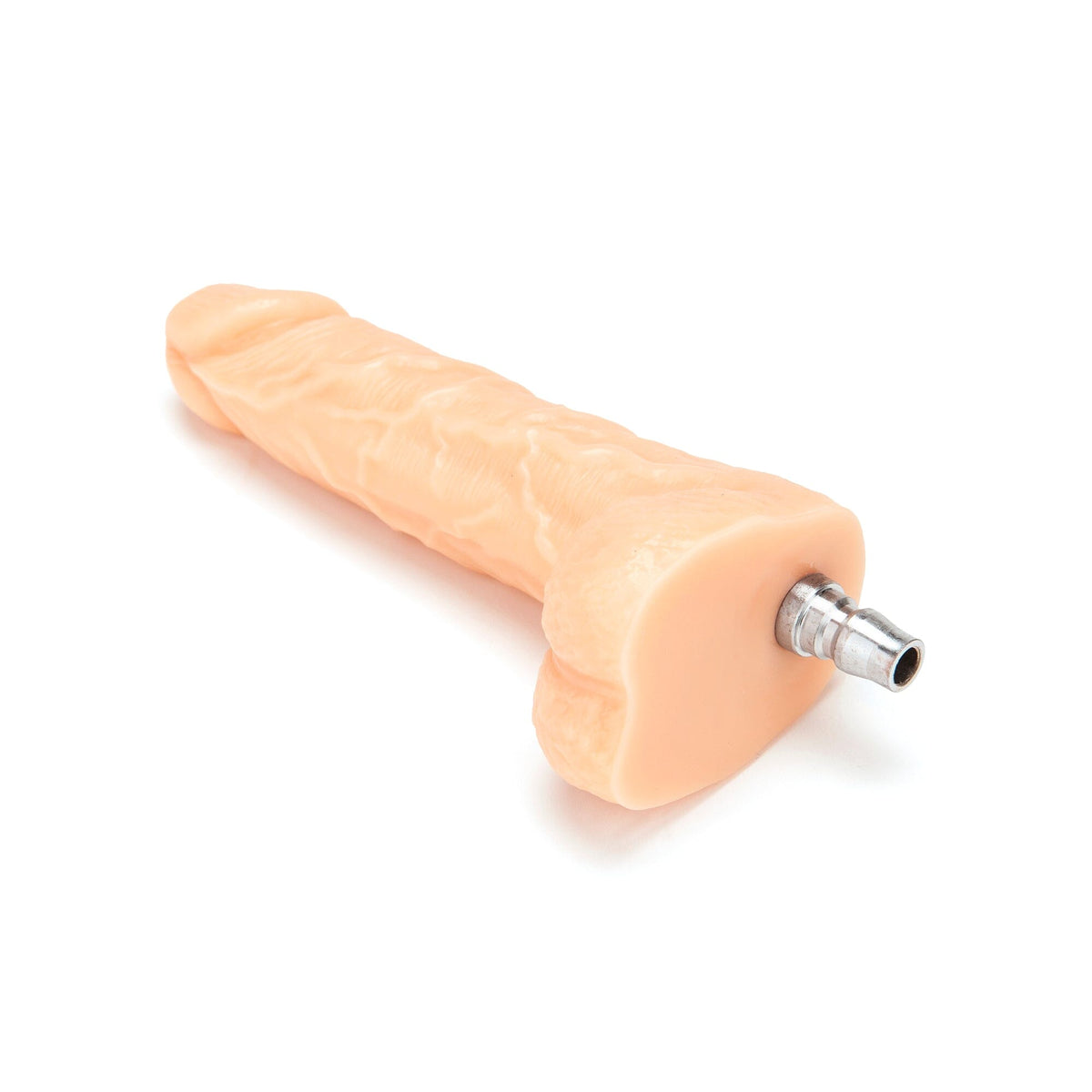 8" Realistic Dildo with Balls Attachment - Flesh - The Cowgirl Sex Machine