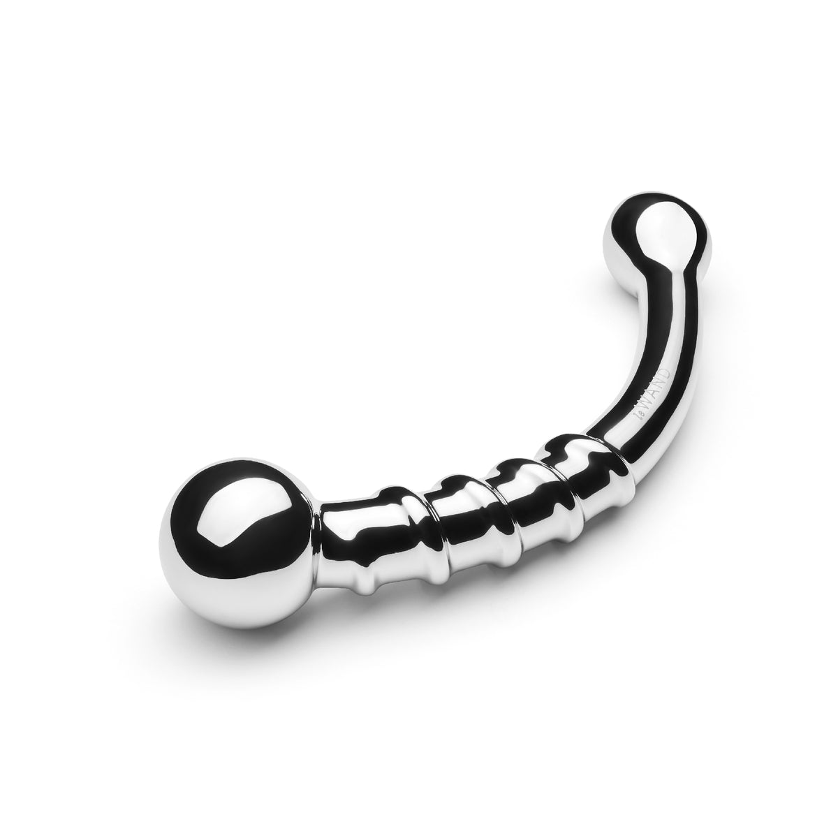 Le Wand Bow solid stainless steel wand with dual-ended curve.

