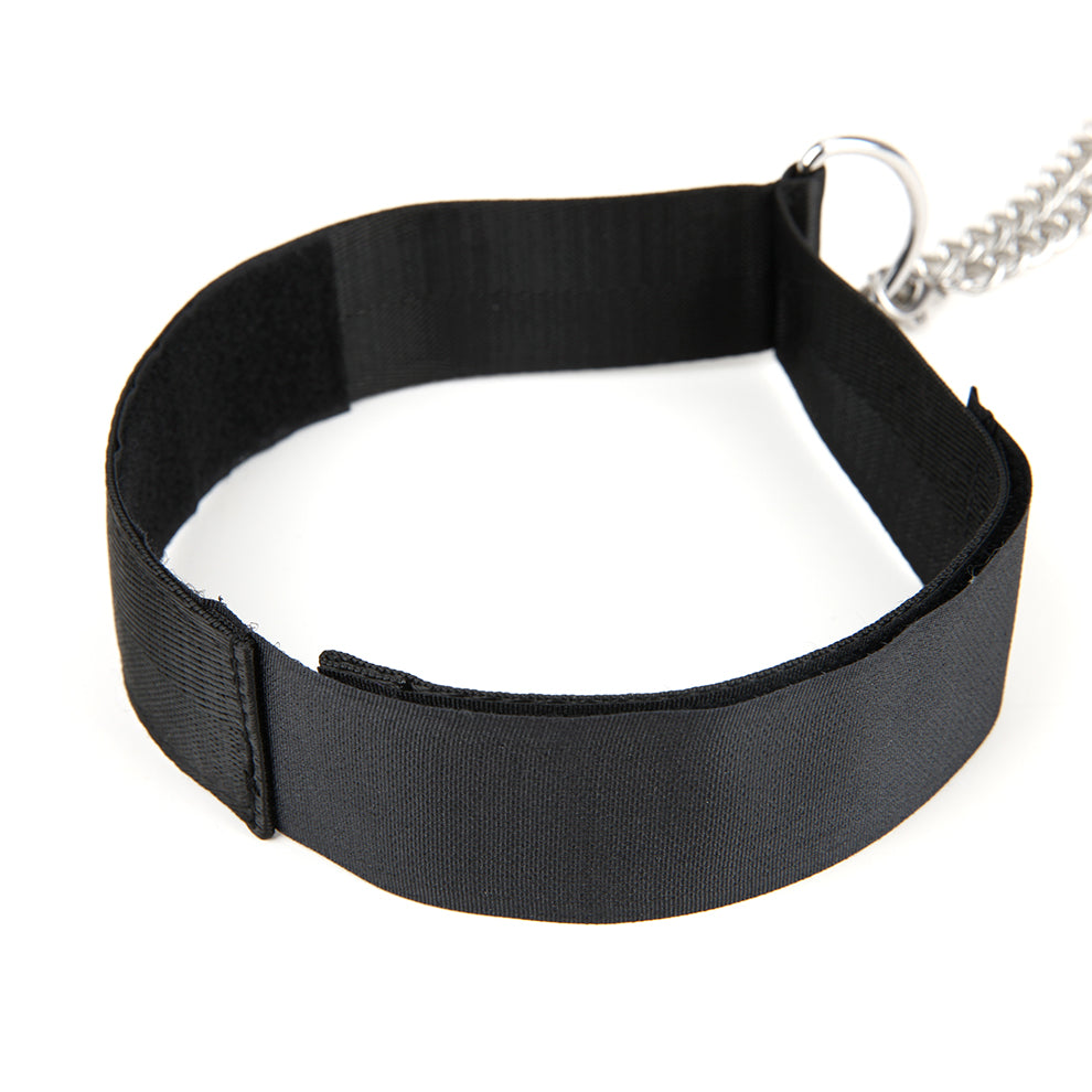 Black neck cuff on a white background
