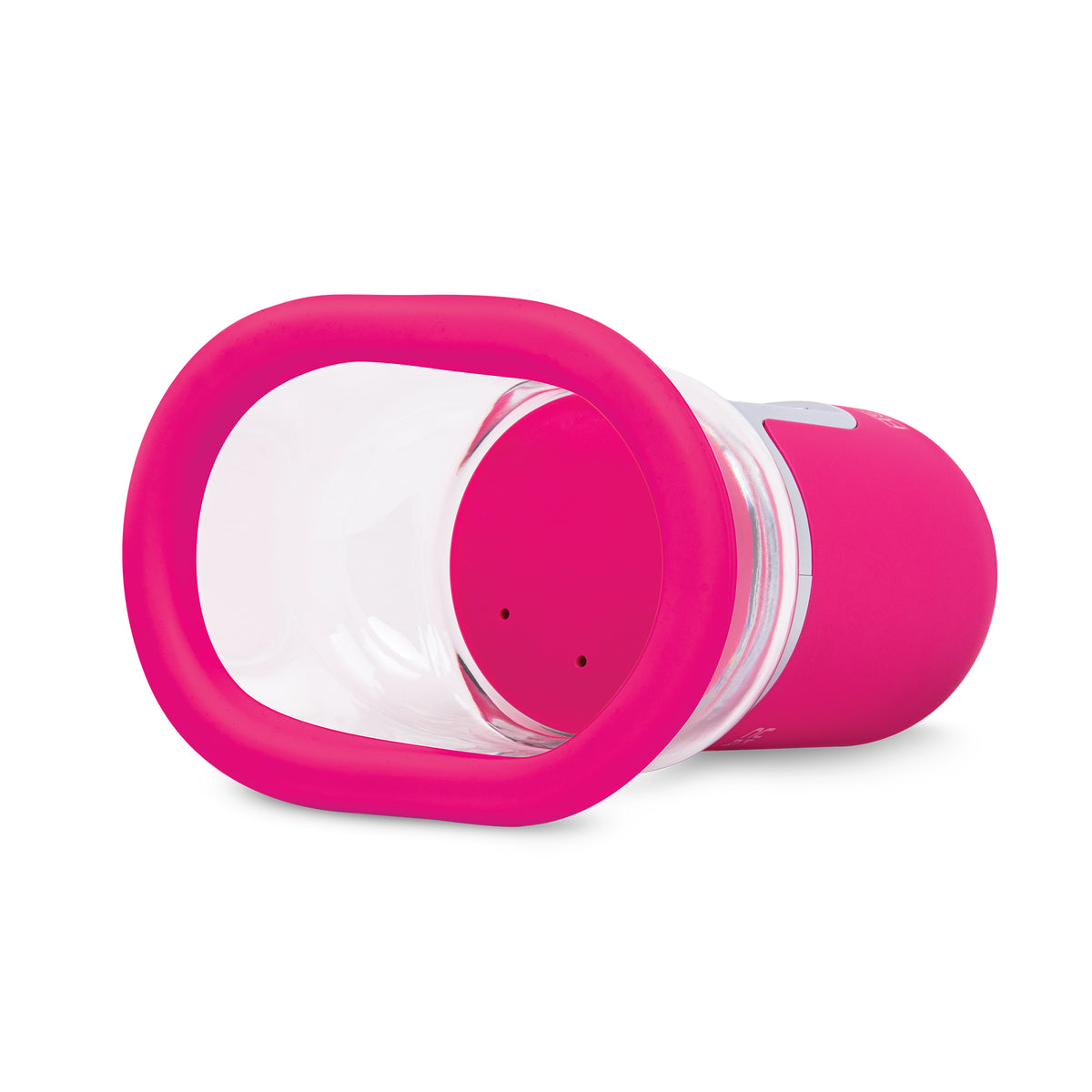 close-up focusing on the soft texture of the silicone rim and the clarity of the PC material.
