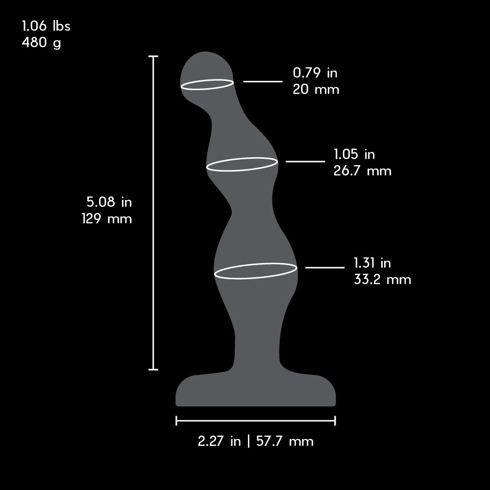 Size and measurements of the b-vibe anal beads