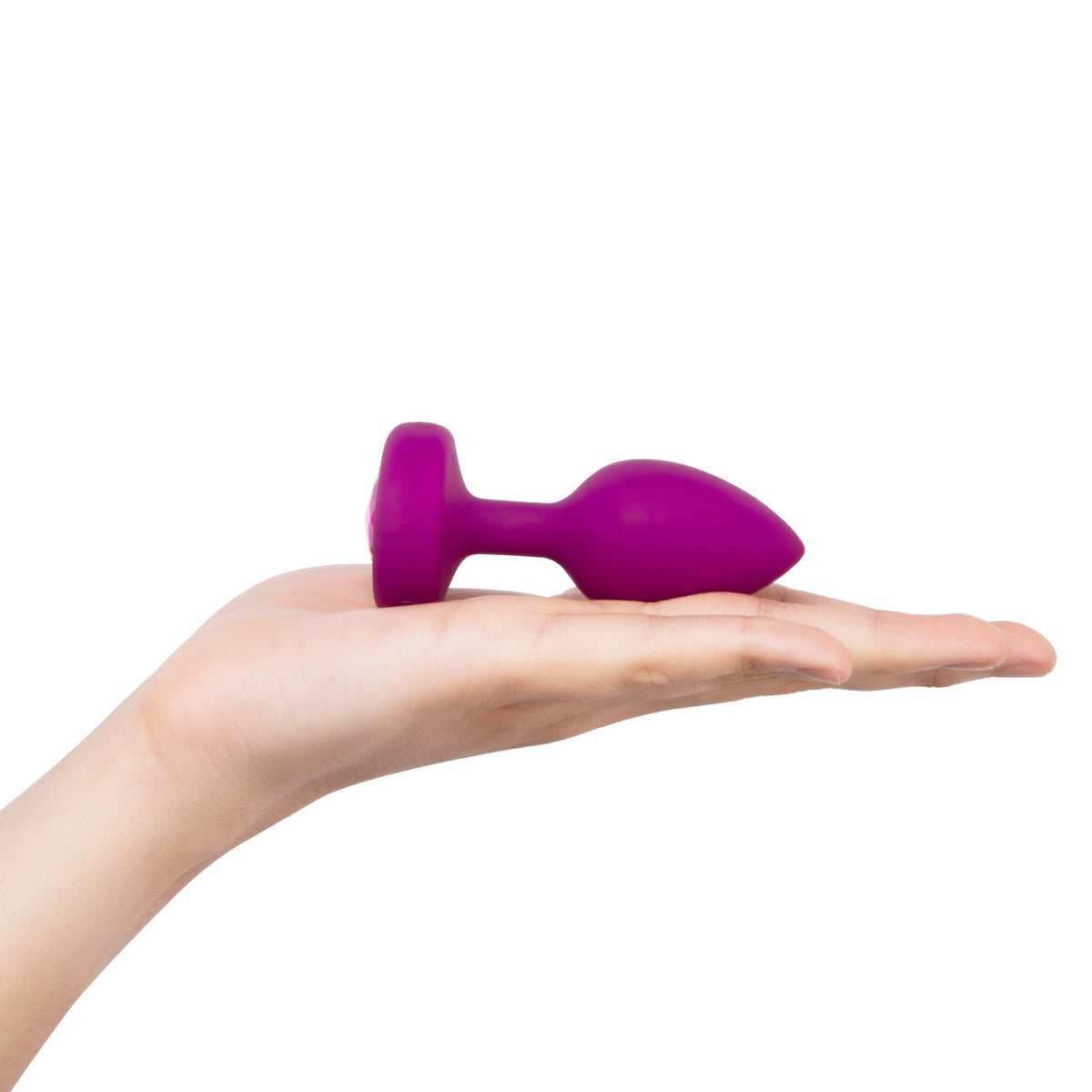 Product resting on open palm to show scale 
