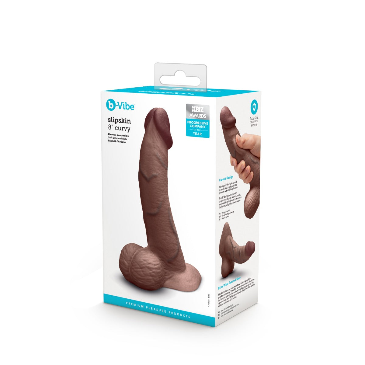 Slipskin Realistic Silicone Dildo - Curvy