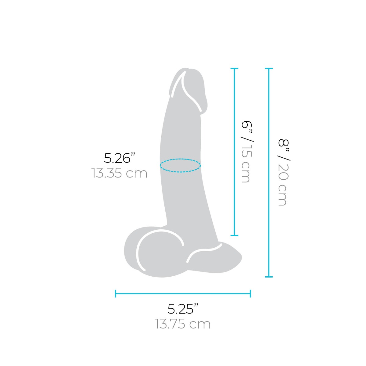 slipskin realistic silicone dildo 8" curvy cream