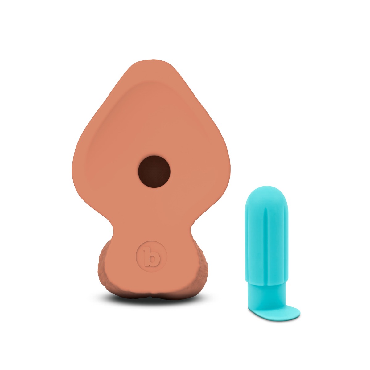 slipskin realistic silicone dildo 8" girthy mocha
