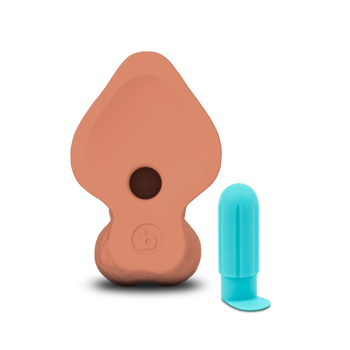 slipskin realistic silicone dildo 9" curvy mocha
