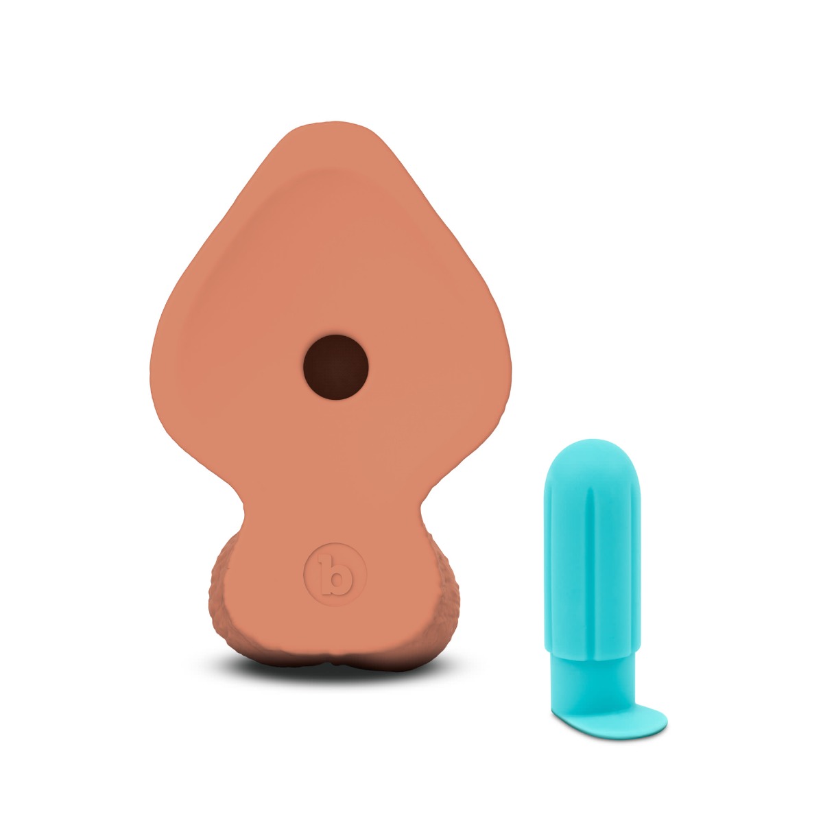 slipskin realistic silicone dildo 9" girthy mocha
