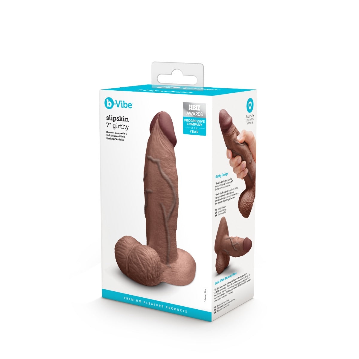 Slipskin Realistic Silicone Dildo - Girthy