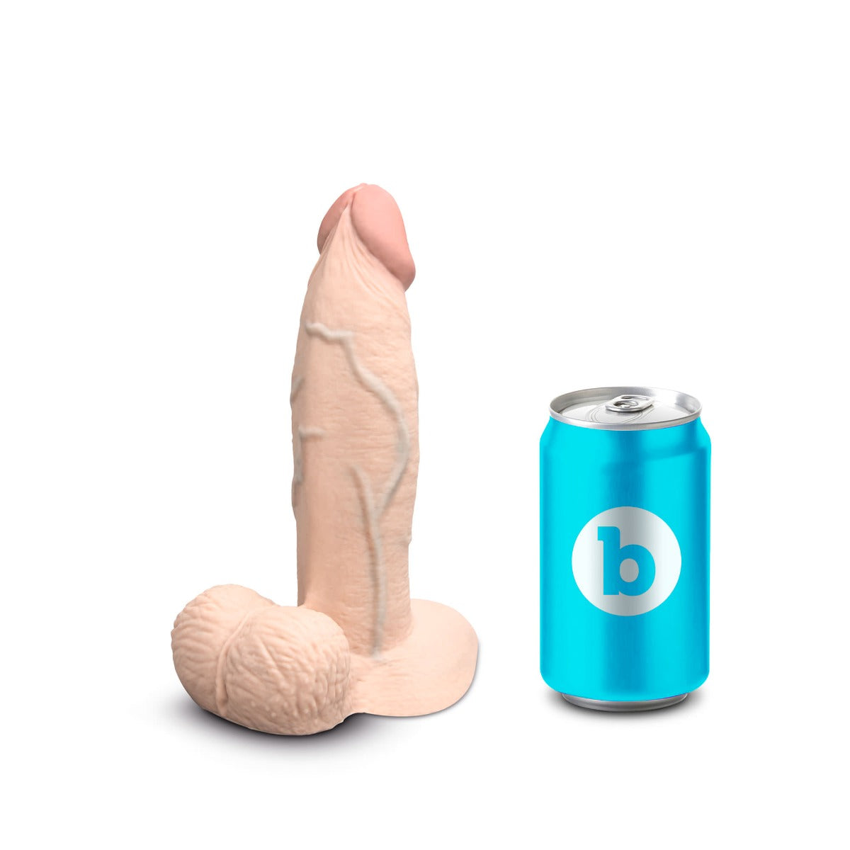 slipskin realistic silicone dildo 7" girthy cream