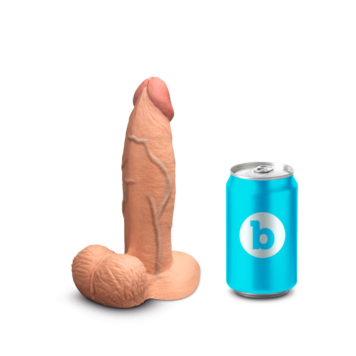 slipskin realistic silicone dildo 7" girthy mocha
