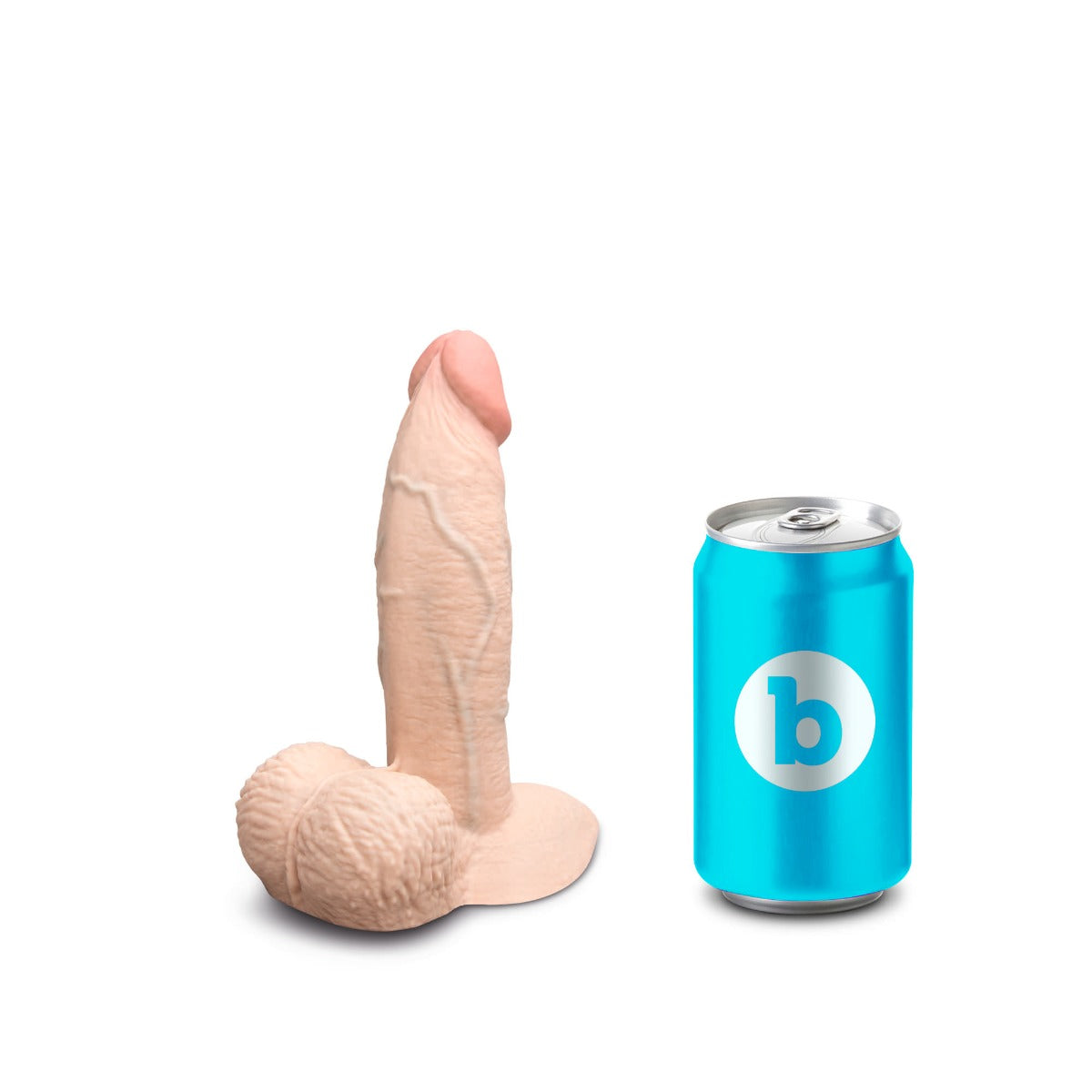 slipskin realistic silicone dildo 6" girthy cream
