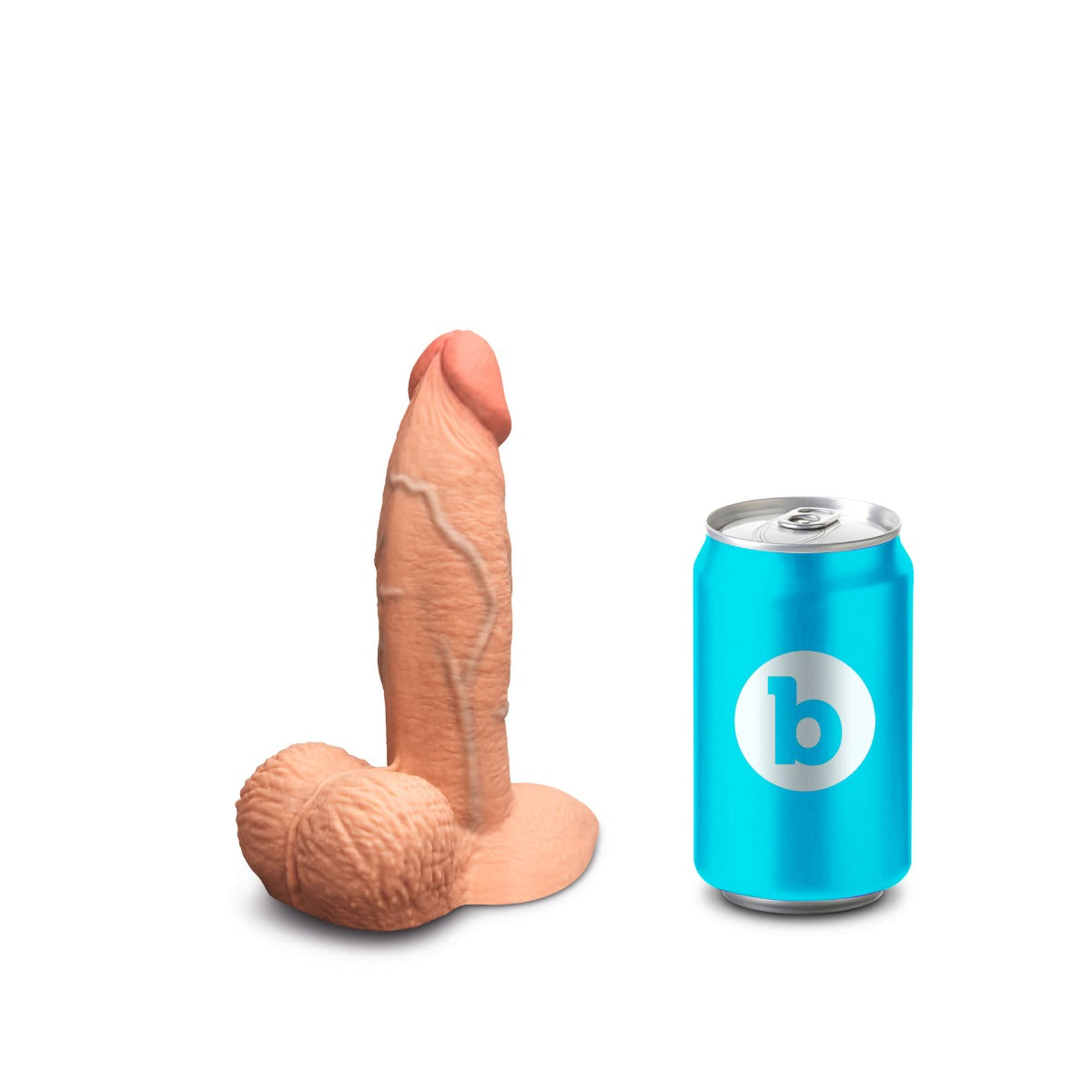slipskin realistic silicone dildo 6" girthy mocha
