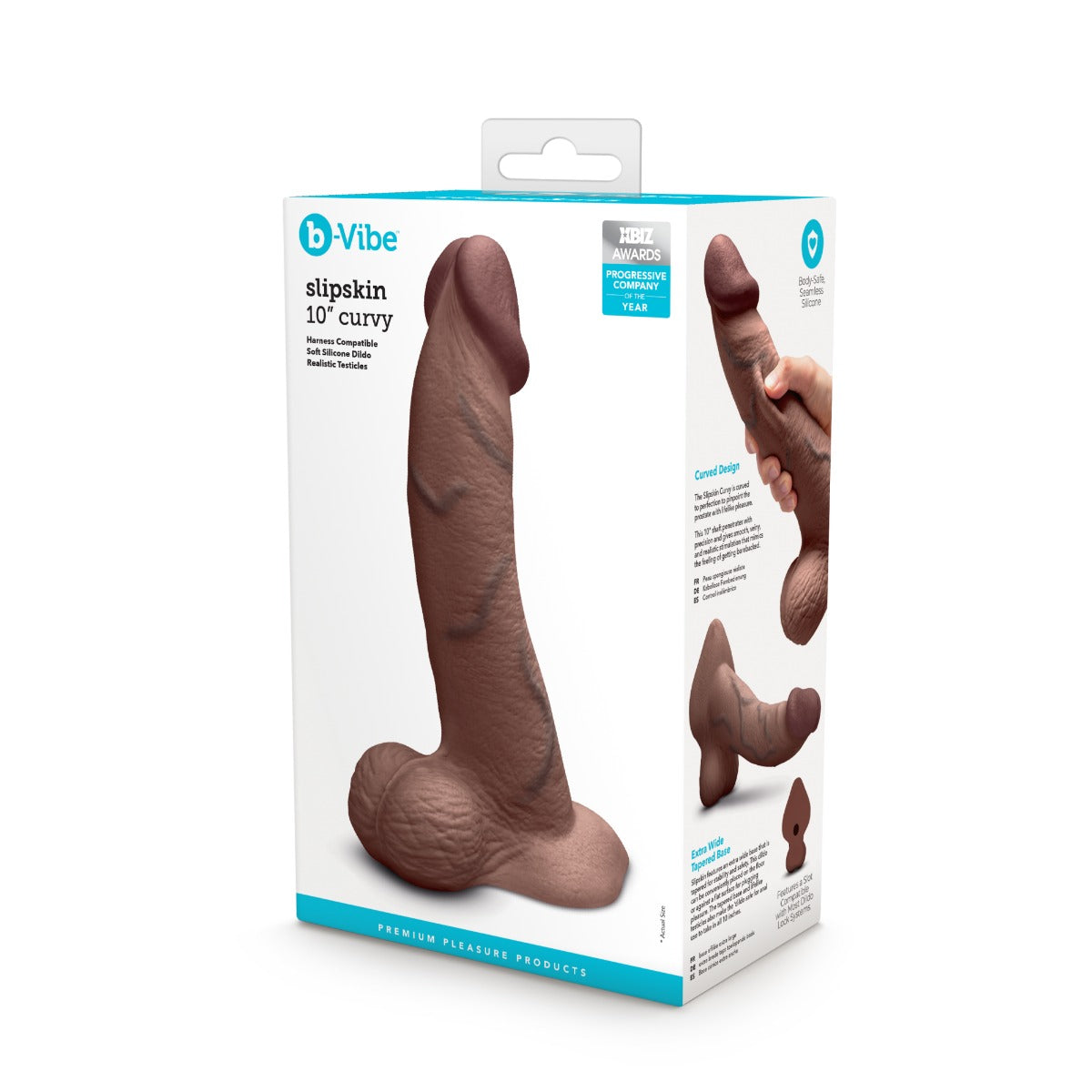 Slipskin Realistic Silicone Dildo - Curvy