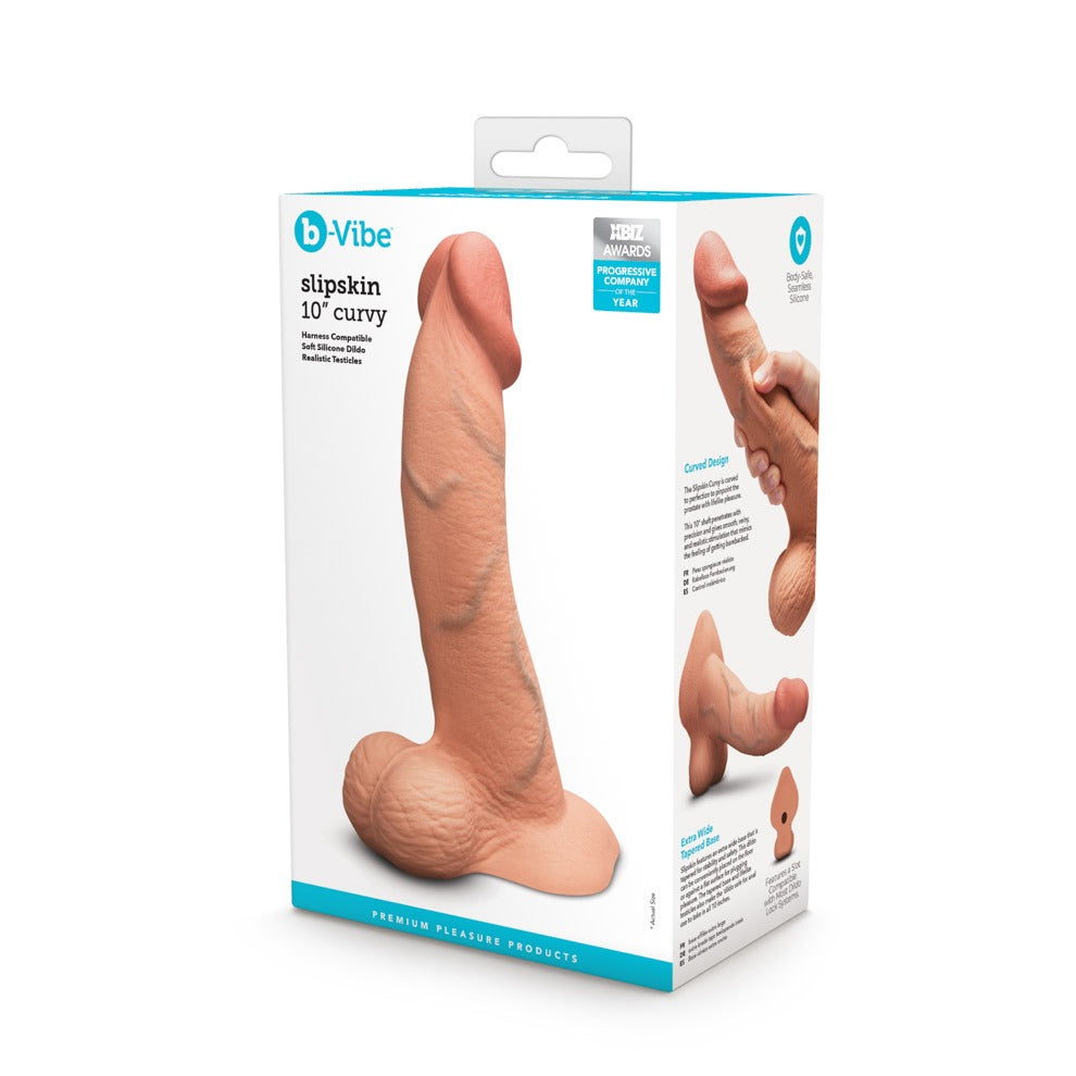 Slipskin Realistic Silicone Dildo - Curvy