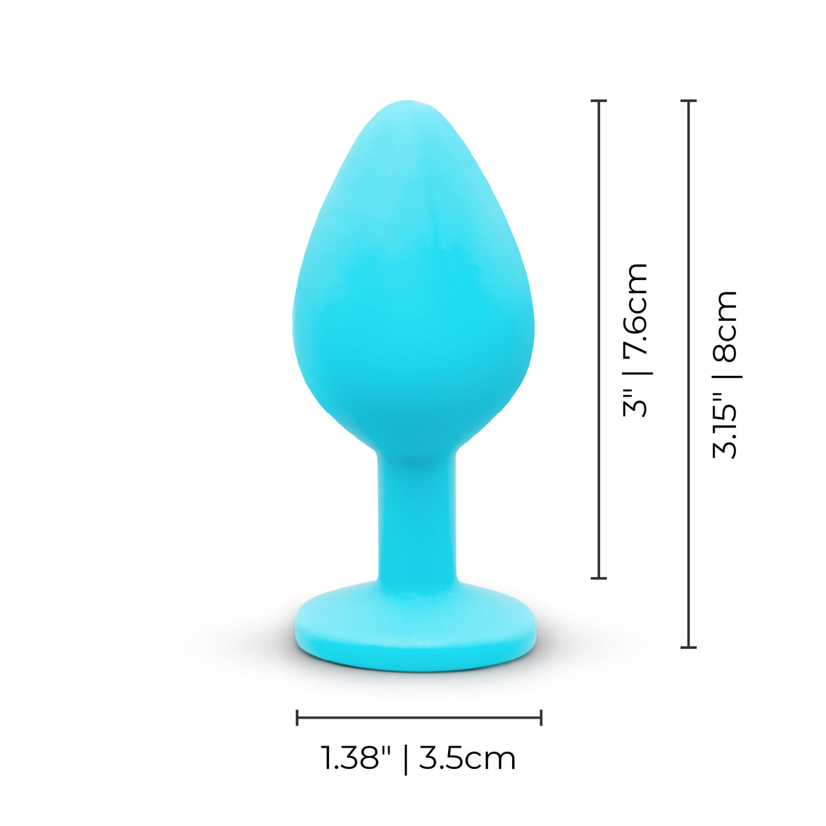 Silicone Crystal Butt Plug