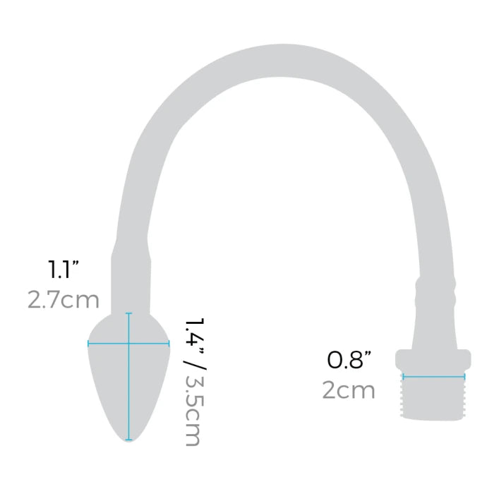 Black Anal Douche 35mm Length With 27mm Ball