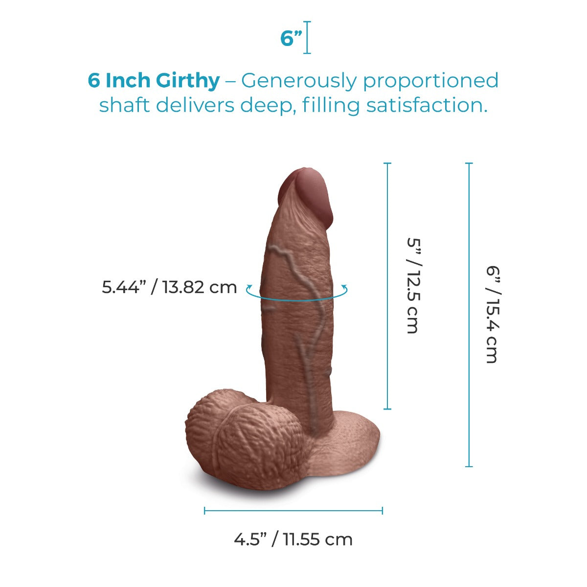 Slipskin Realistic Silicone Dildo - Girthy