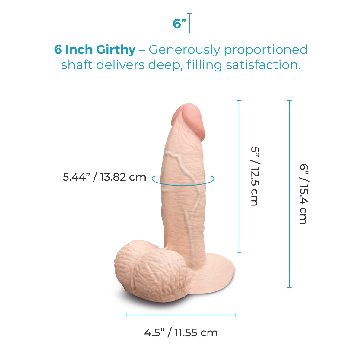 Slipskin Realistic Silicone Dildo - Girthy