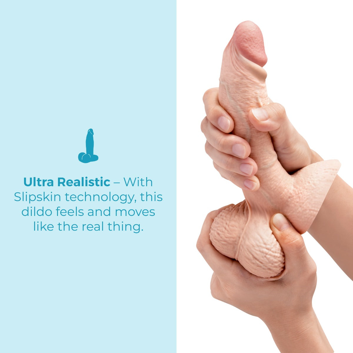 Slipskin Realistic Silicone Dildo - Girthy