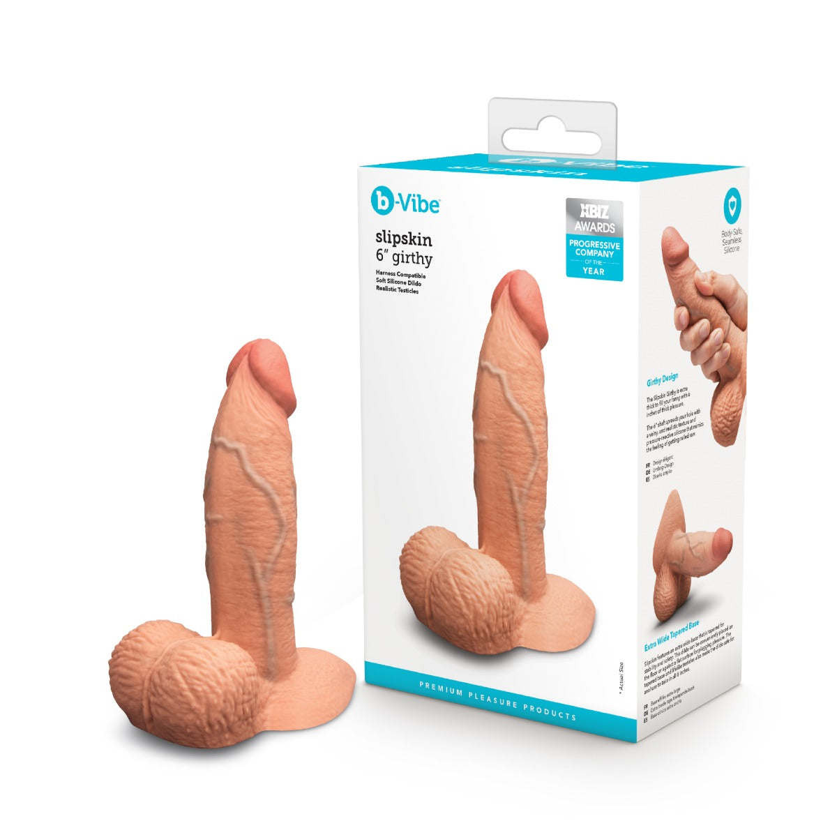 Slipskin Realistic Silicone Dildo - Girthy