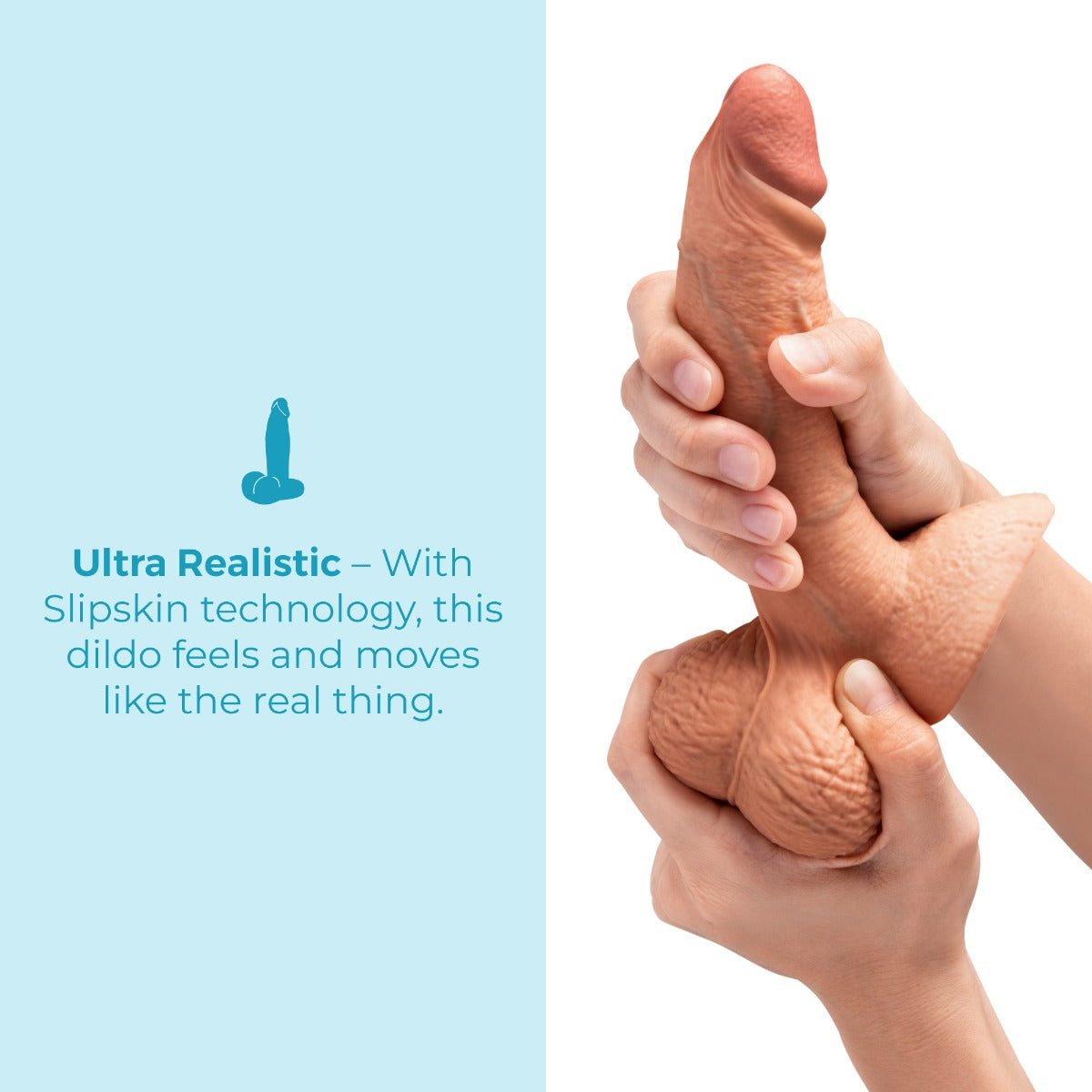 Slipskin Realistic Silicone Dildo - Girthy