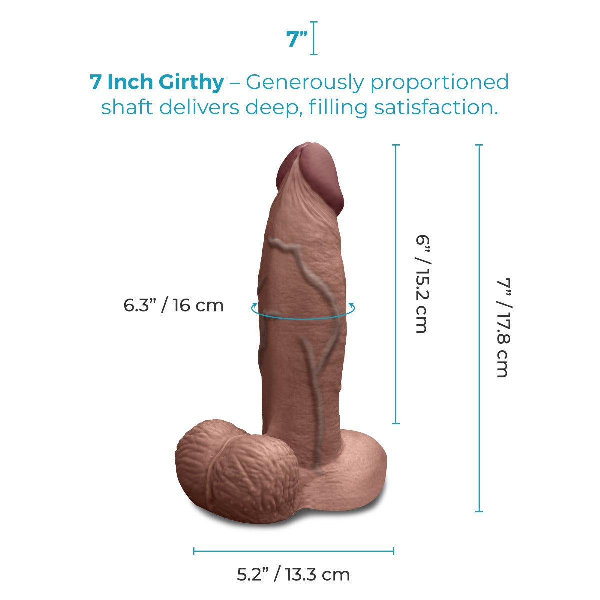 Slipskin Realistic Silicone Dildo - Girthy
