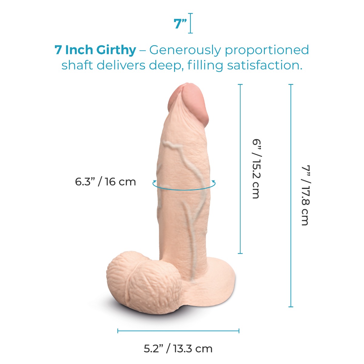 Slipskin Realistic Silicone Dildo - Girthy