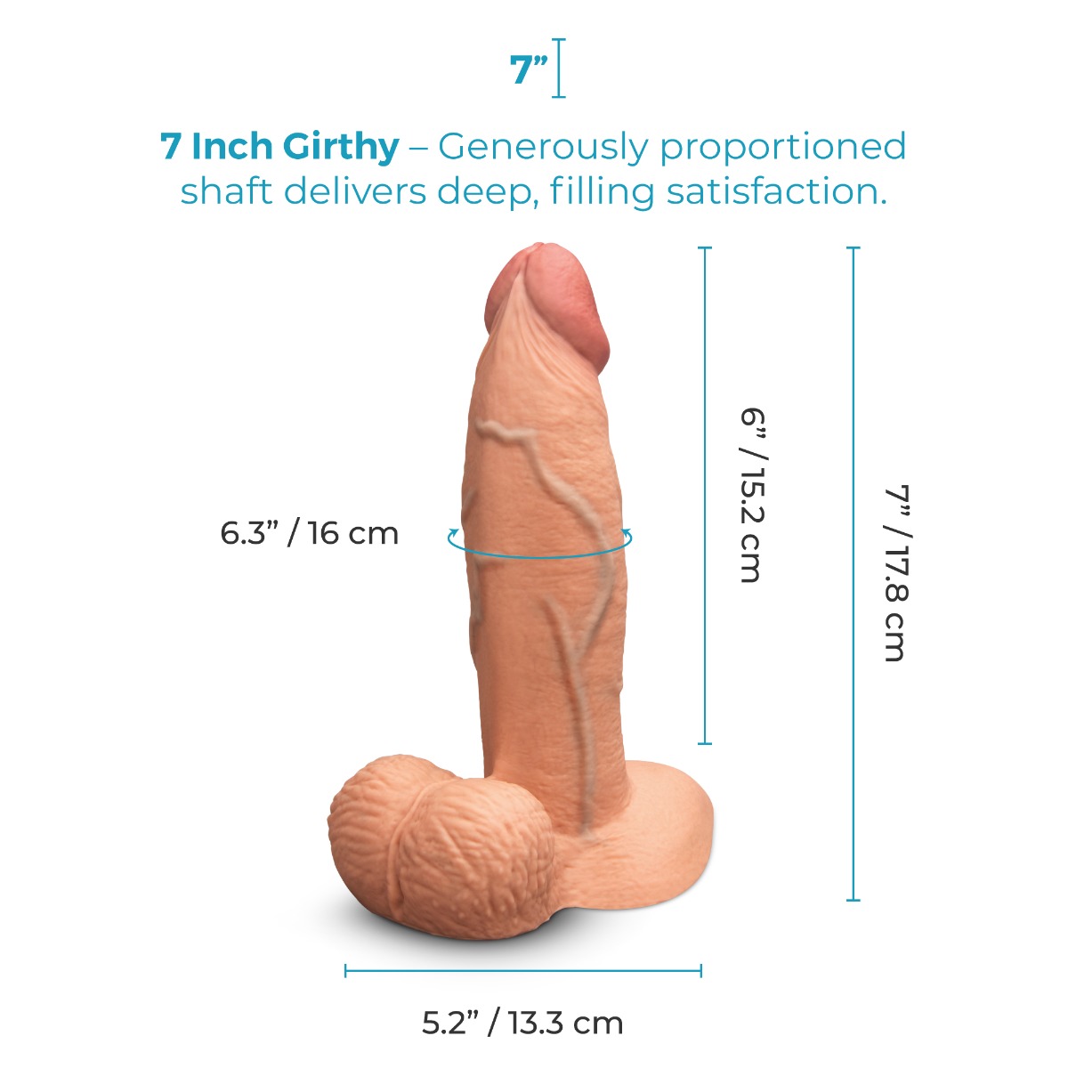 Slipskin Realistic Silicone Dildo - Girthy