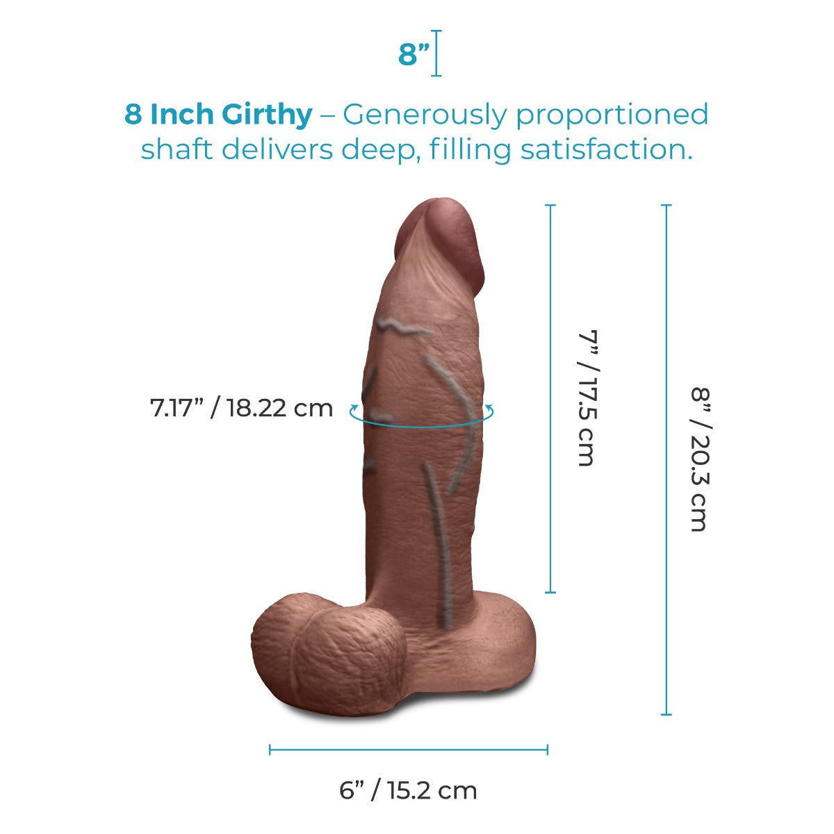 Slipskin Realistic Silicone Dildo - Girthy