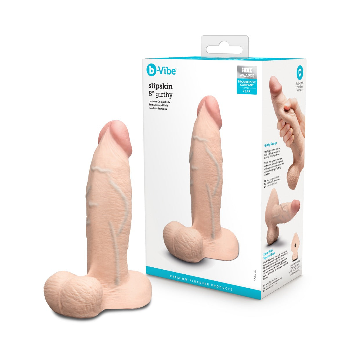 Slipskin Realistic Silicone Dildo - Girthy