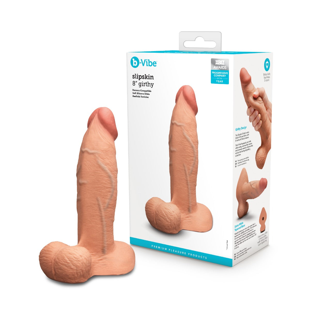 Slipskin Realistic Silicone Dildo - Girthy