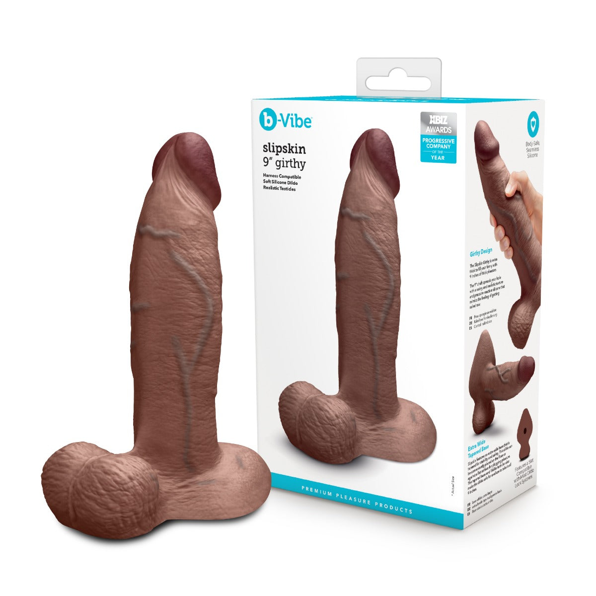 Slipskin Realistic Silicone Dildo - Girthy
