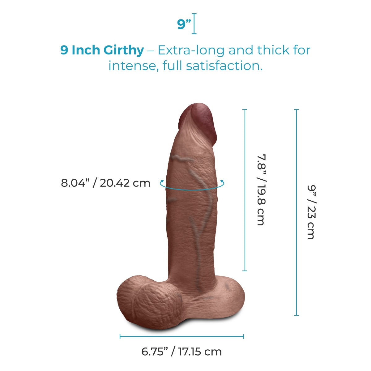Slipskin Realistic Silicone Dildo - Girthy