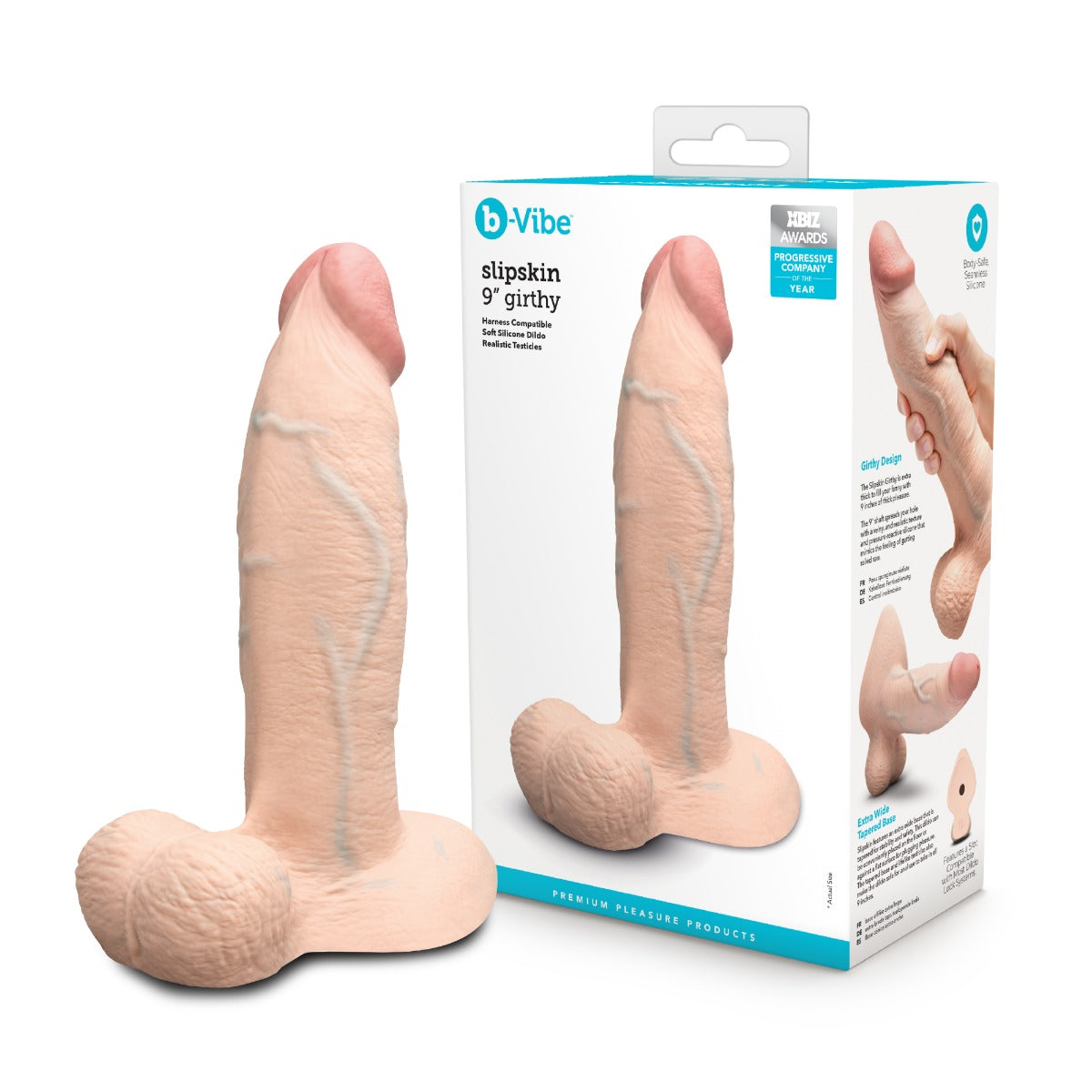 Slipskin Realistic Silicone Dildo - Girthy