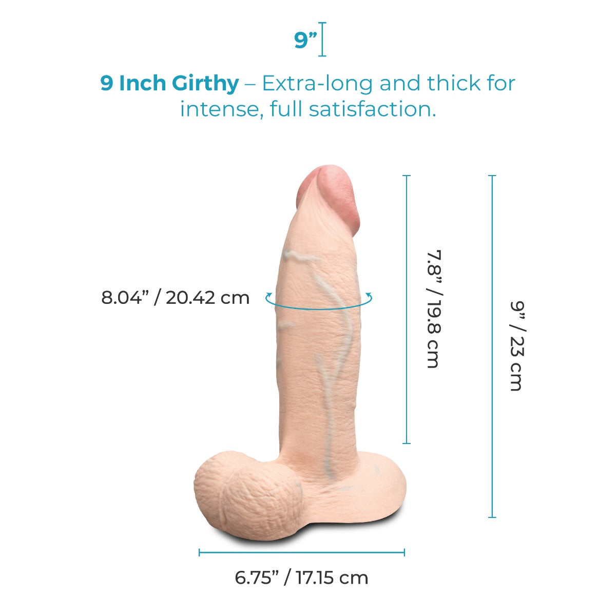 Slipskin Realistic Silicone Dildo - Girthy