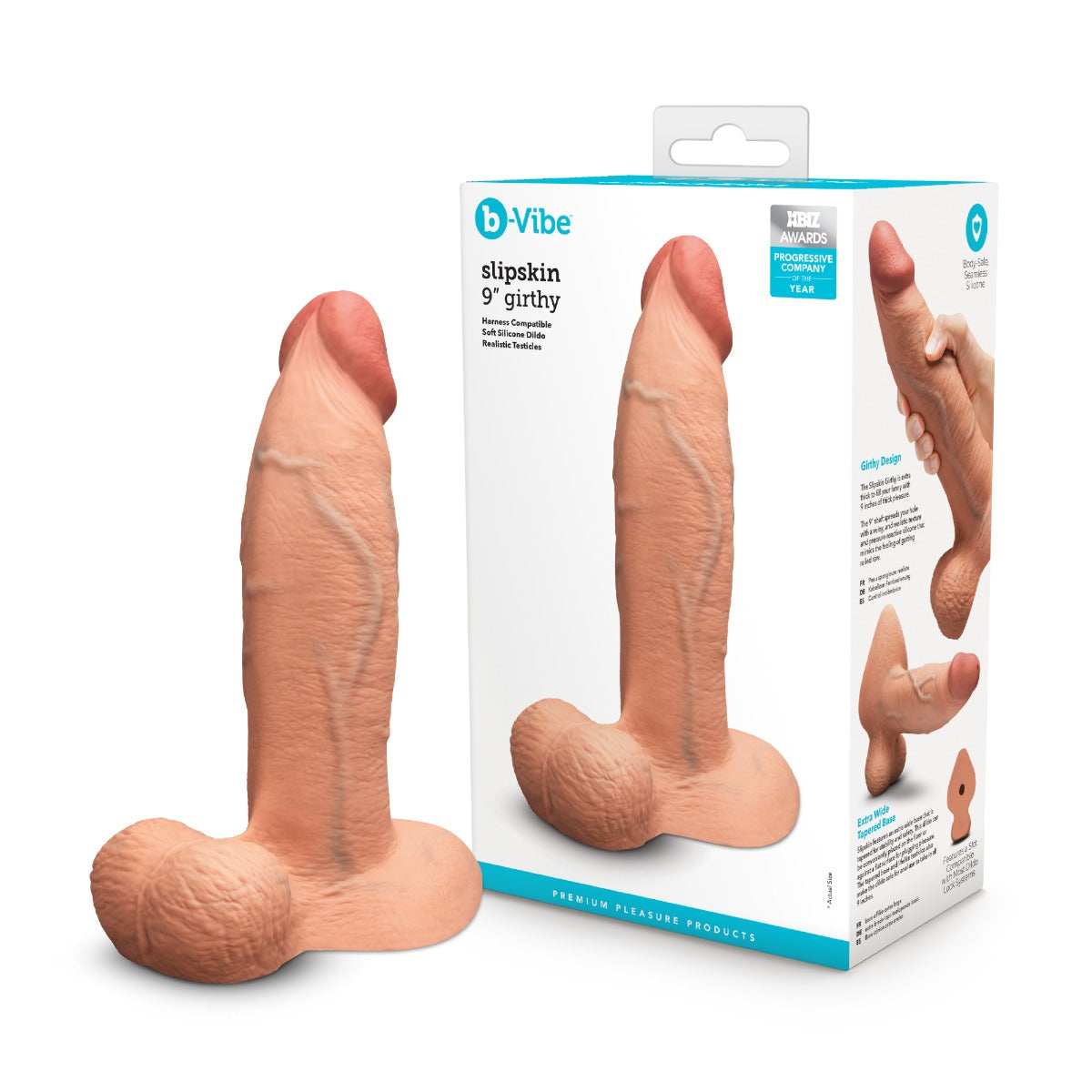 Slipskin Realistic Silicone Dildo - Girthy