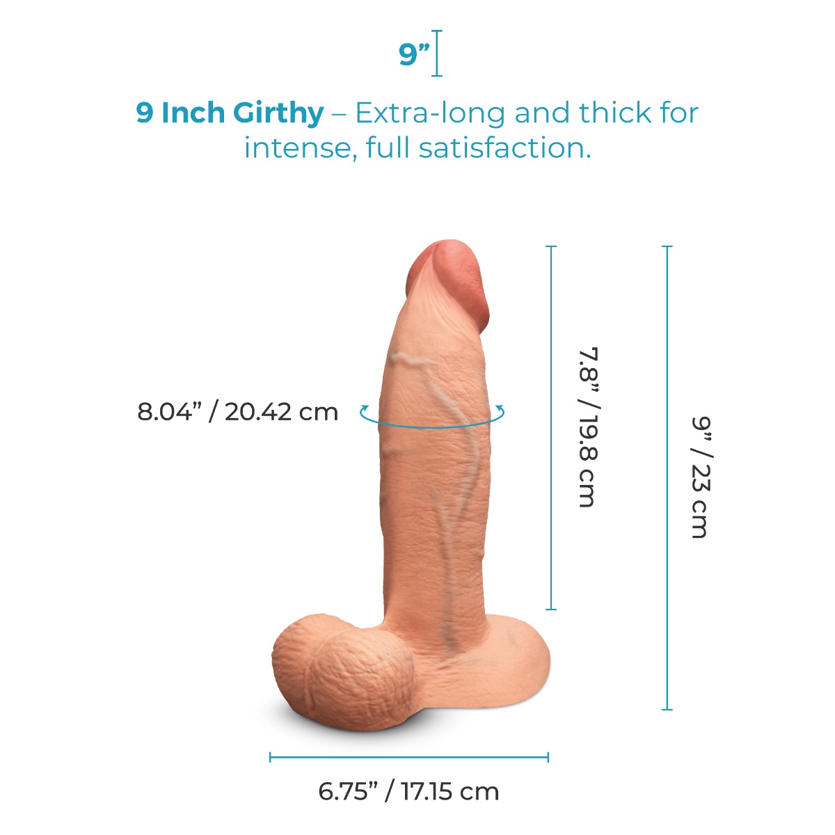 Slipskin Realistic Silicone Dildo - Girthy