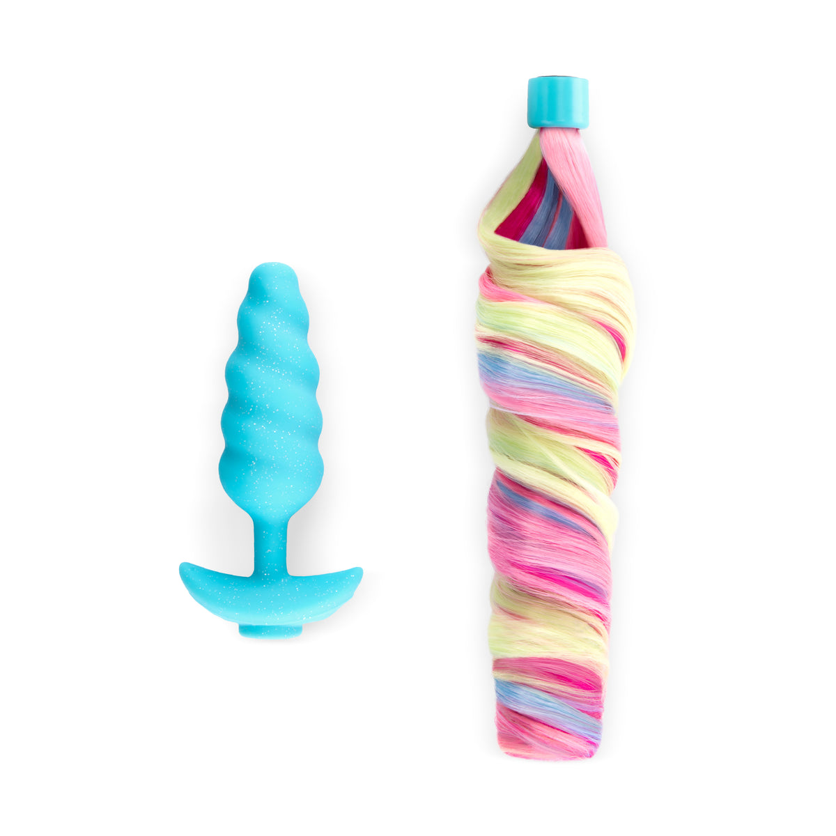 b-Vibe Unicorn Tail Vibrating Butt Plug