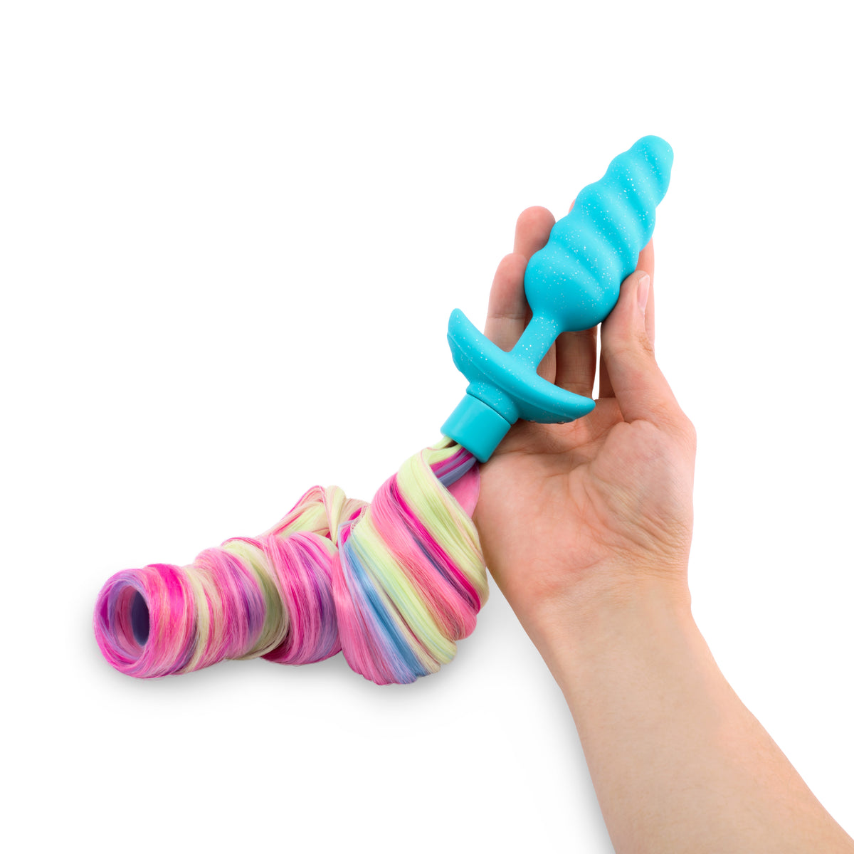 b-Vibe Unicorn Tail Vibrating Butt Plug