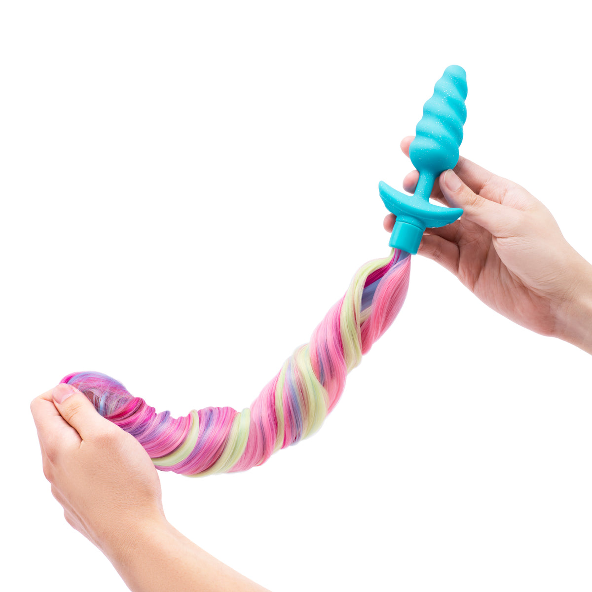 b-Vibe Unicorn Tail Vibrating Butt Plug