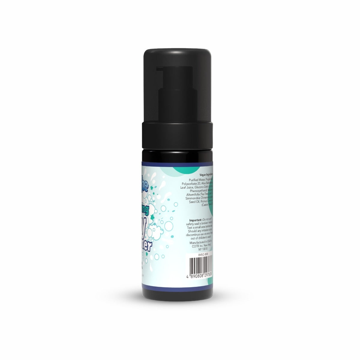 B-Vibe foaming toy cleaner bottle on a white background