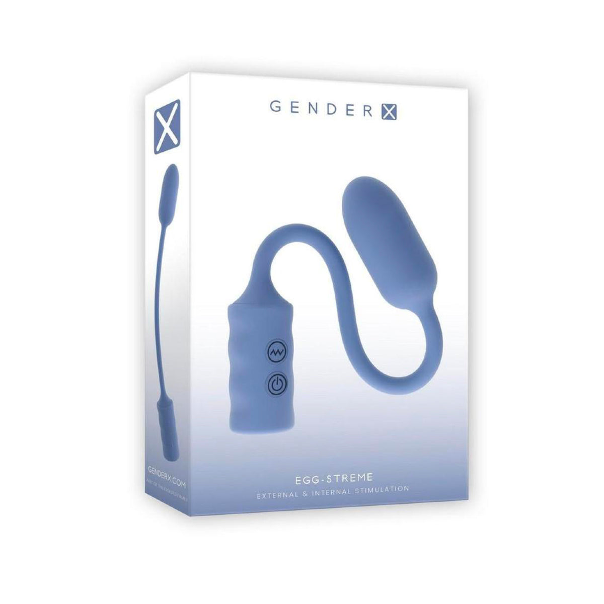Retail packaging for the Gender X Egg-Streme Vibrator
