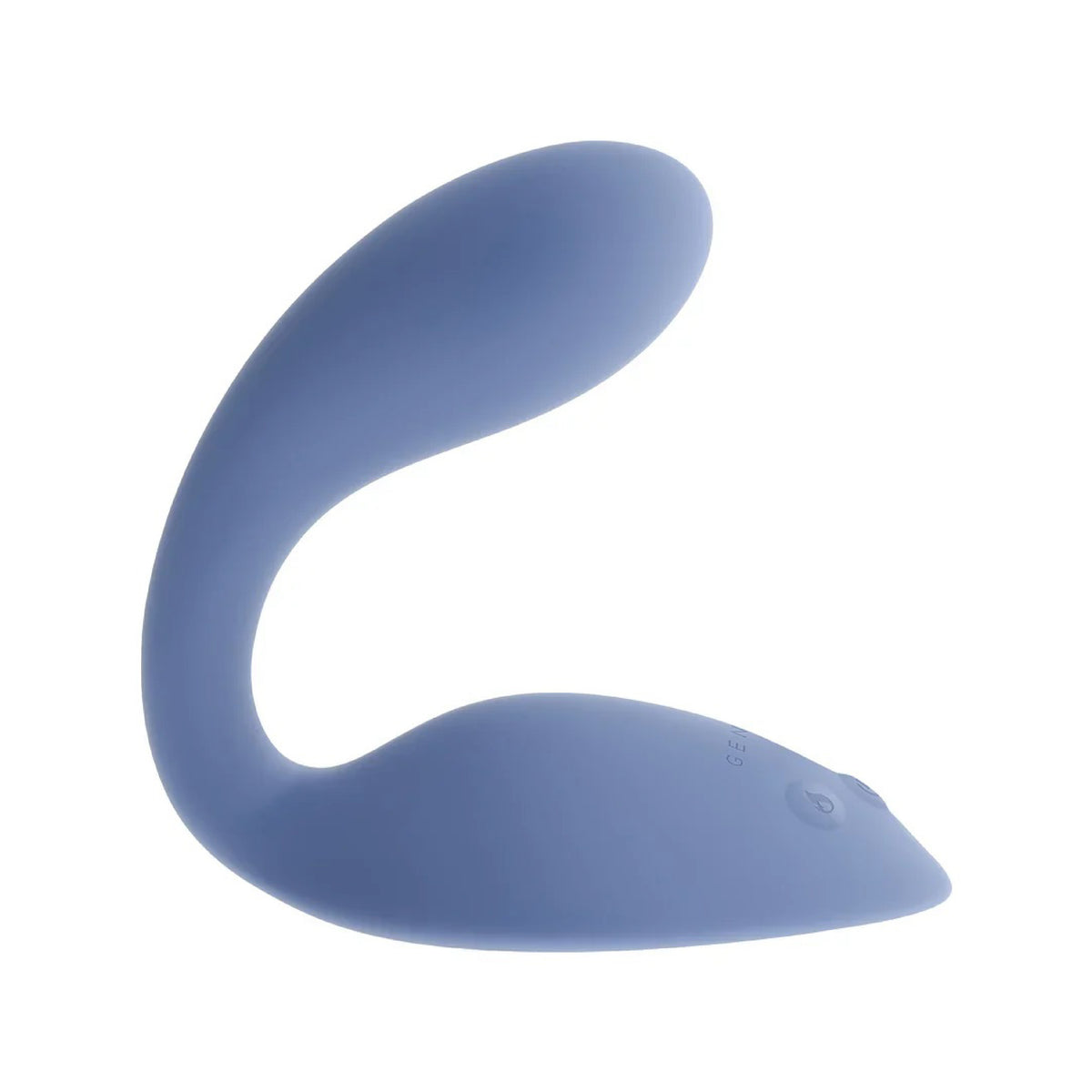 Gender X Shifting Gears blue silicone grind pad vibrator with curved heated shaft and wide straddle base
