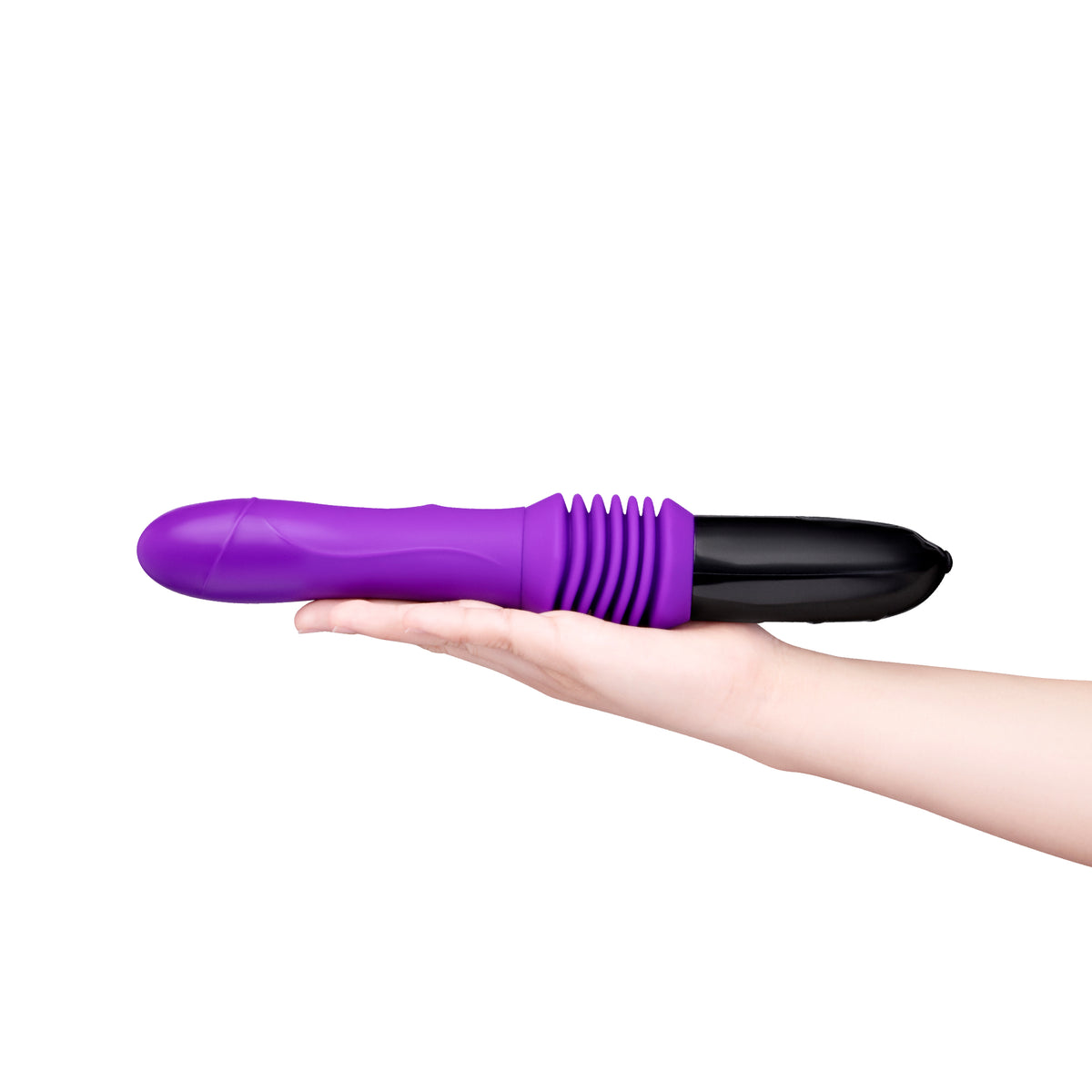 In-hand view showing the compact scale of the detached thrusting machine