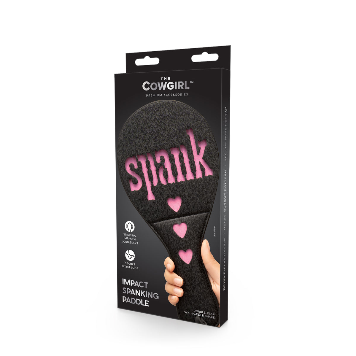 Cowgirl Double-Flap Heart SPANK Impact Paddle