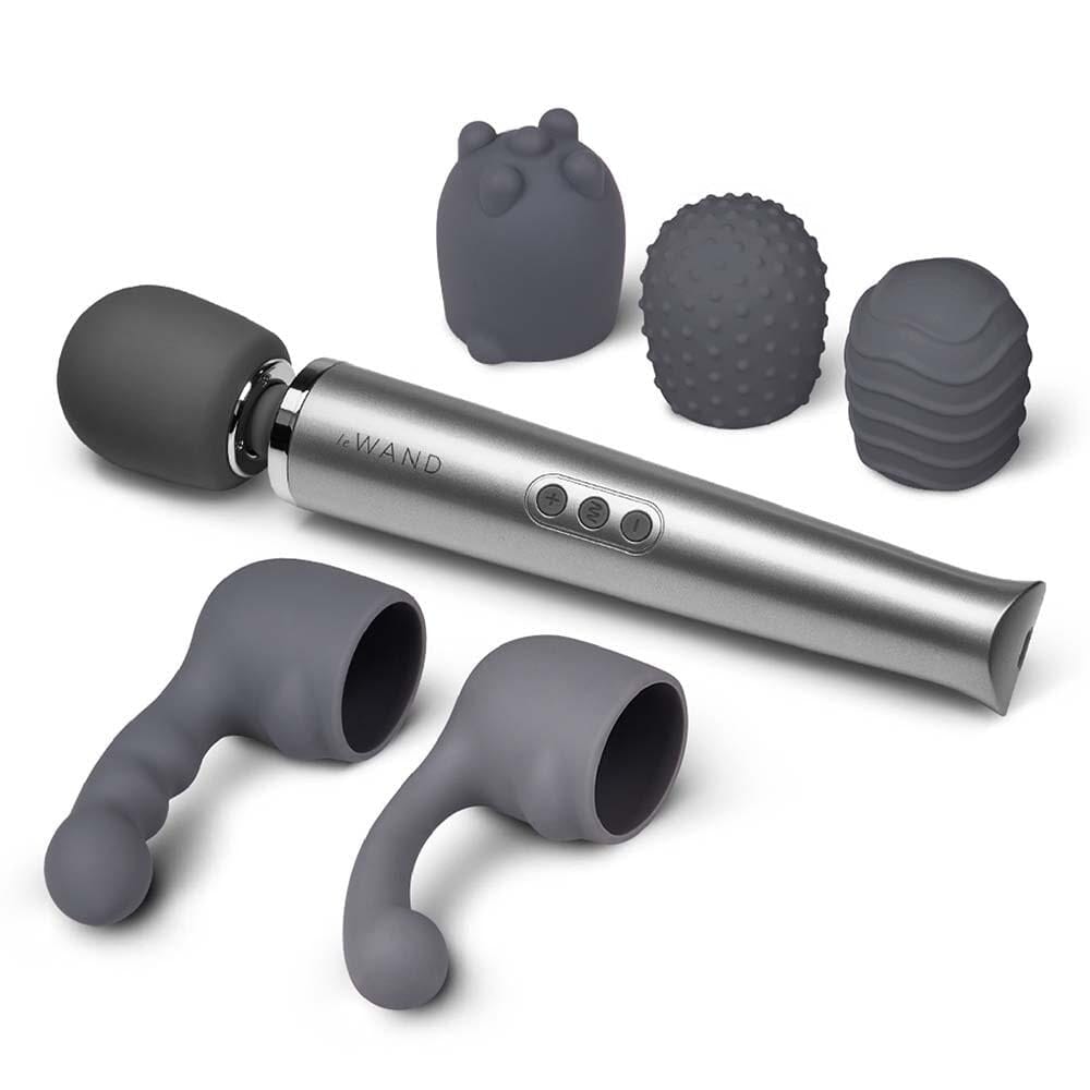Le Wand OG Complete Pleasure Set Gray - The Cowgirl Sex Machine