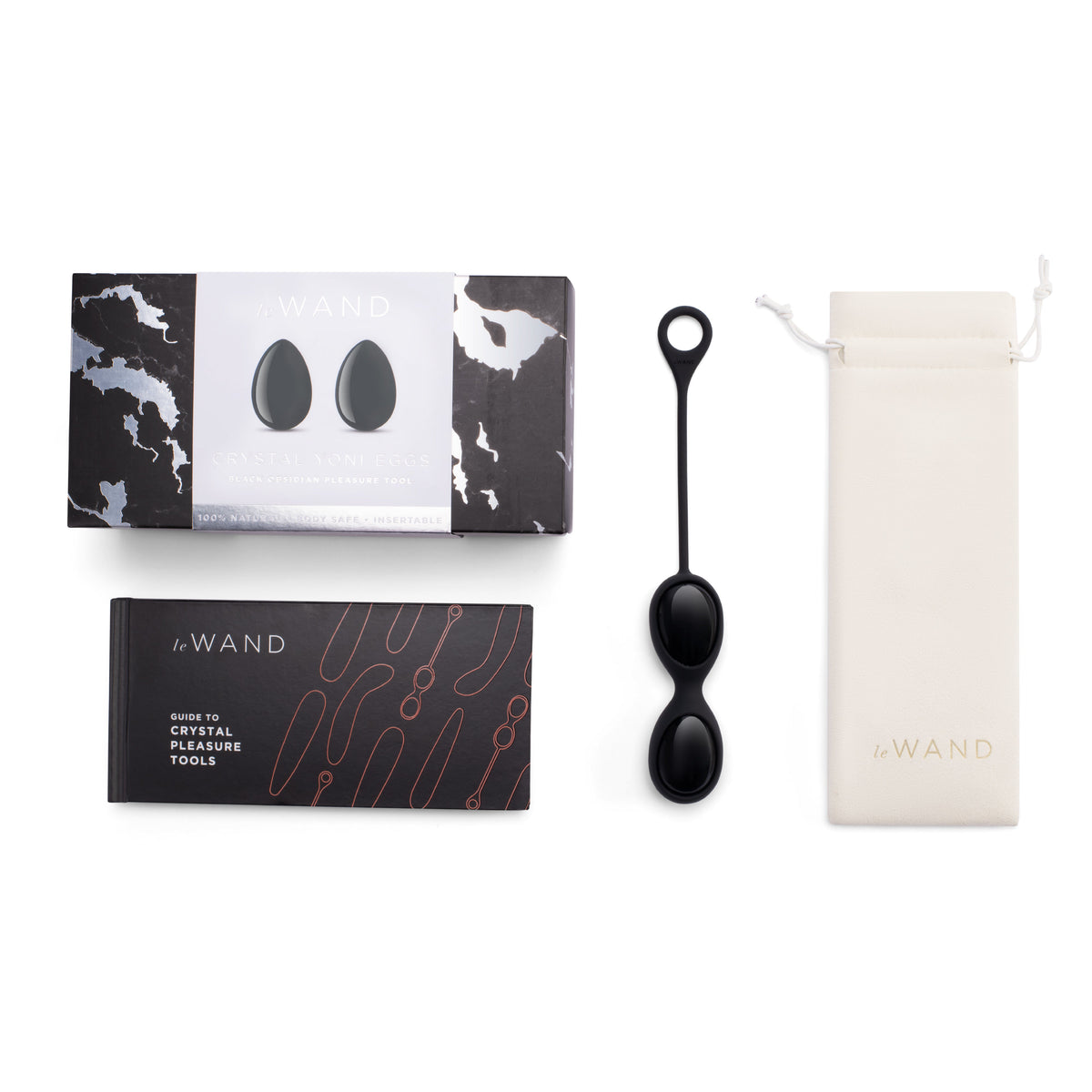 Le Wand Crystal Yoni Eggs (Black)