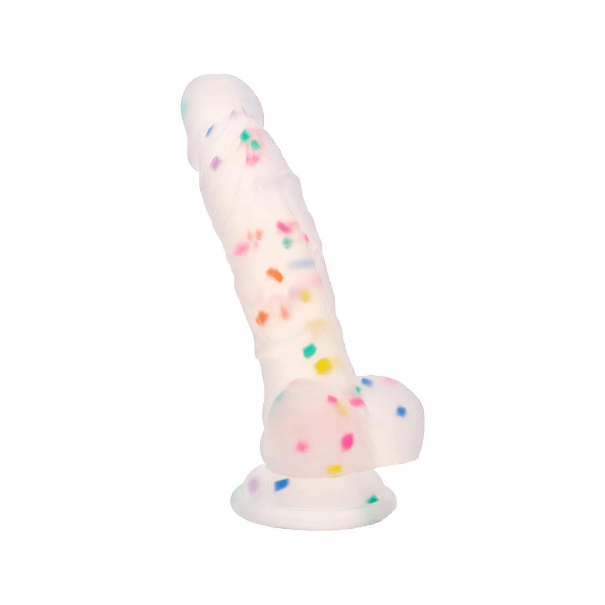 6" Party Boy Silicone Studs Dong with Suction Cup on a white background