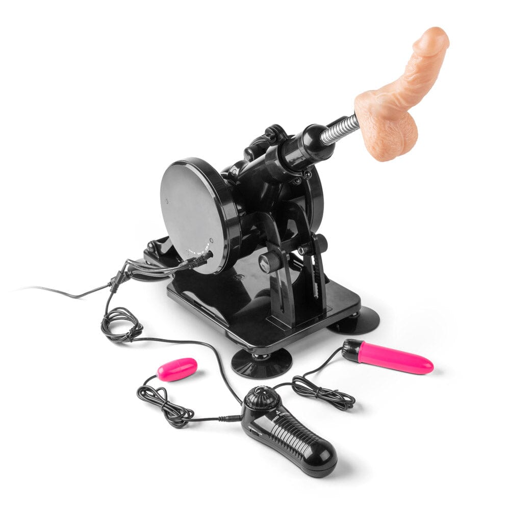 Remote-Controlled Sex Machine With Realistic Dildo Attachment Plus Vibrating Accessories - The Cowgirl Sex Machine